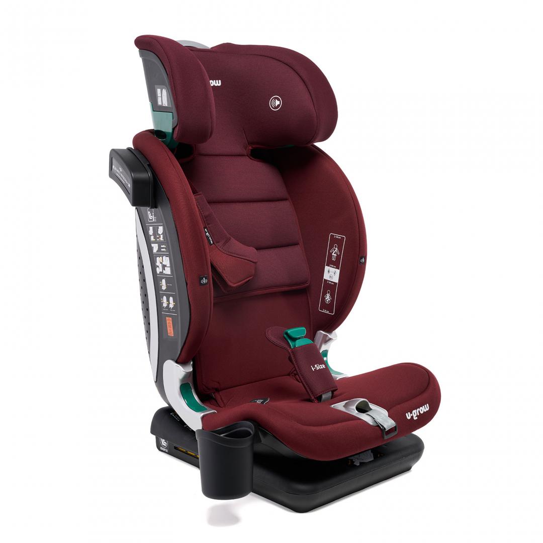 Scaun auto U-Grow,isofix,76-150 cm,rosu