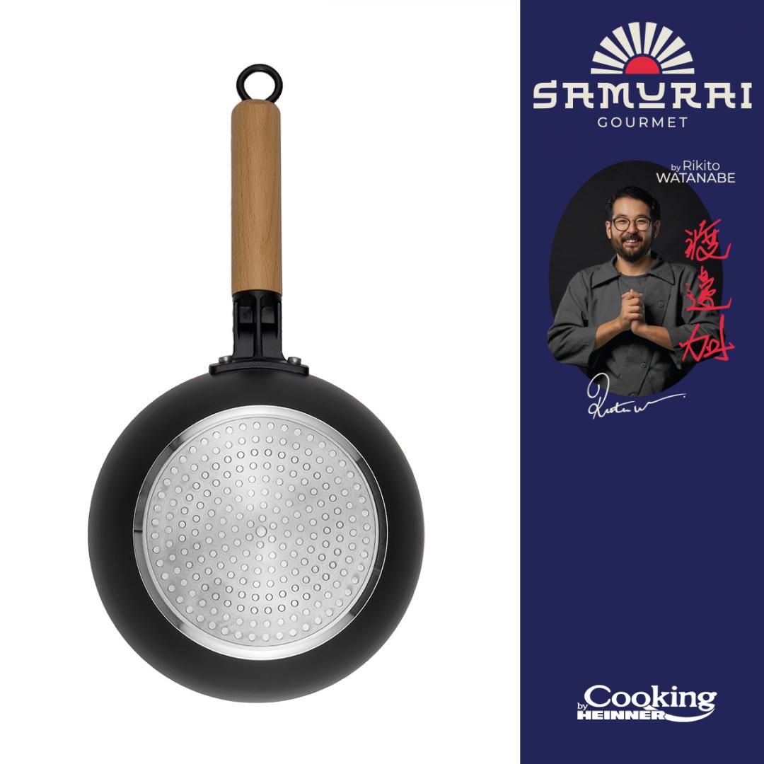 TIGAIE WOK+CAPAC 20X7 CM,  RIKITO WATANABE, SAMURAI GOURMET, COOKING BY HEINNER