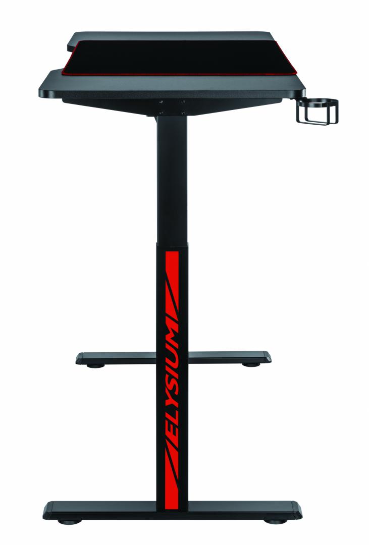 Birou gaming electric Serioux Elysium LED RGB 1400x600x730mm, reglare electrica pe inaltime inaltime ajustabila: 750 - 1210 mm