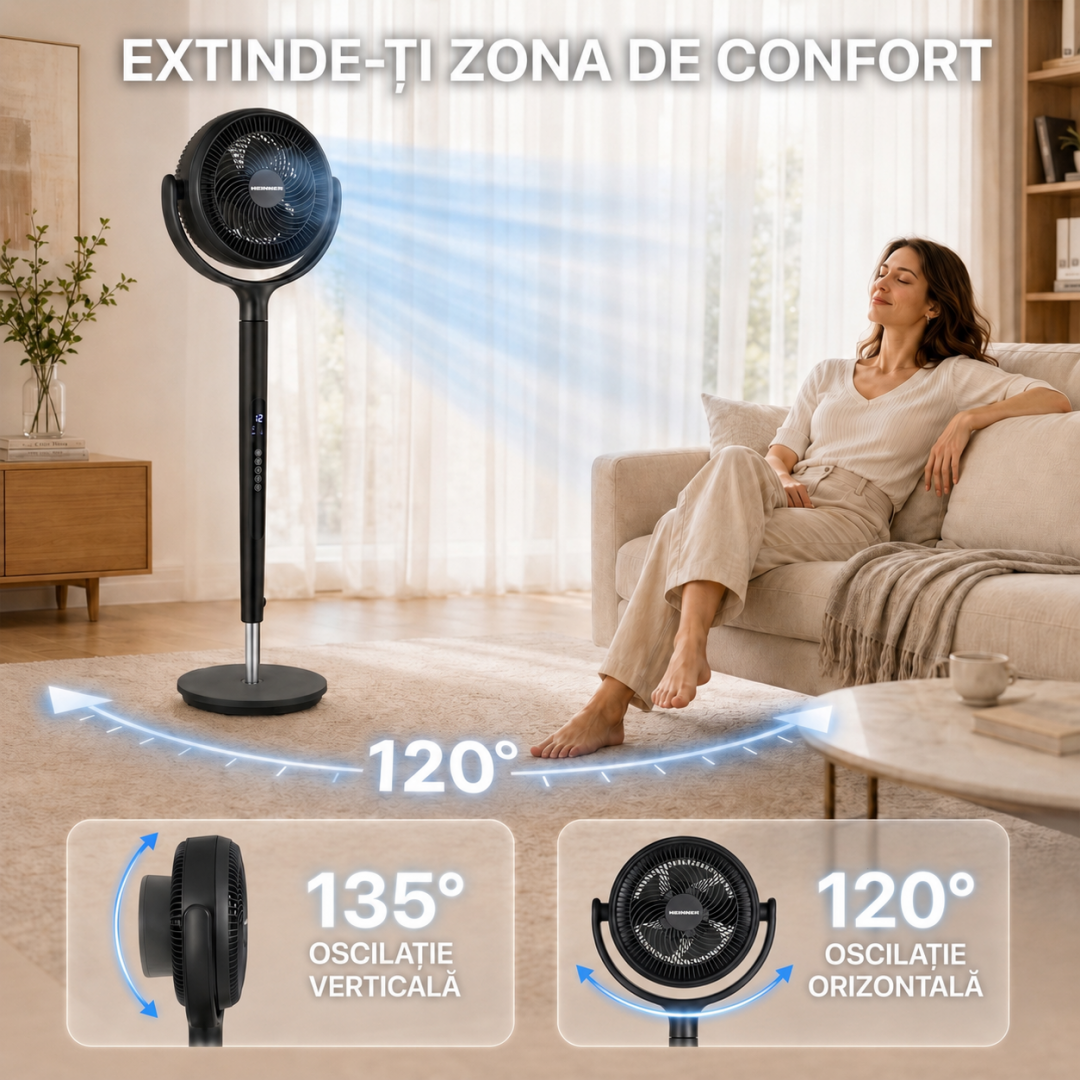 Ventilator cu Picior Heinner HSF-MAT24DC