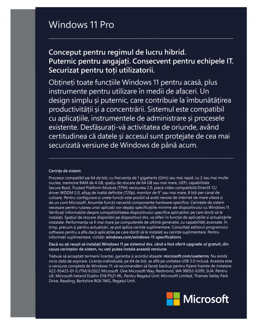 Microsoft Win 11 Pro FPP P2 32-bit/64-bit Eng USB