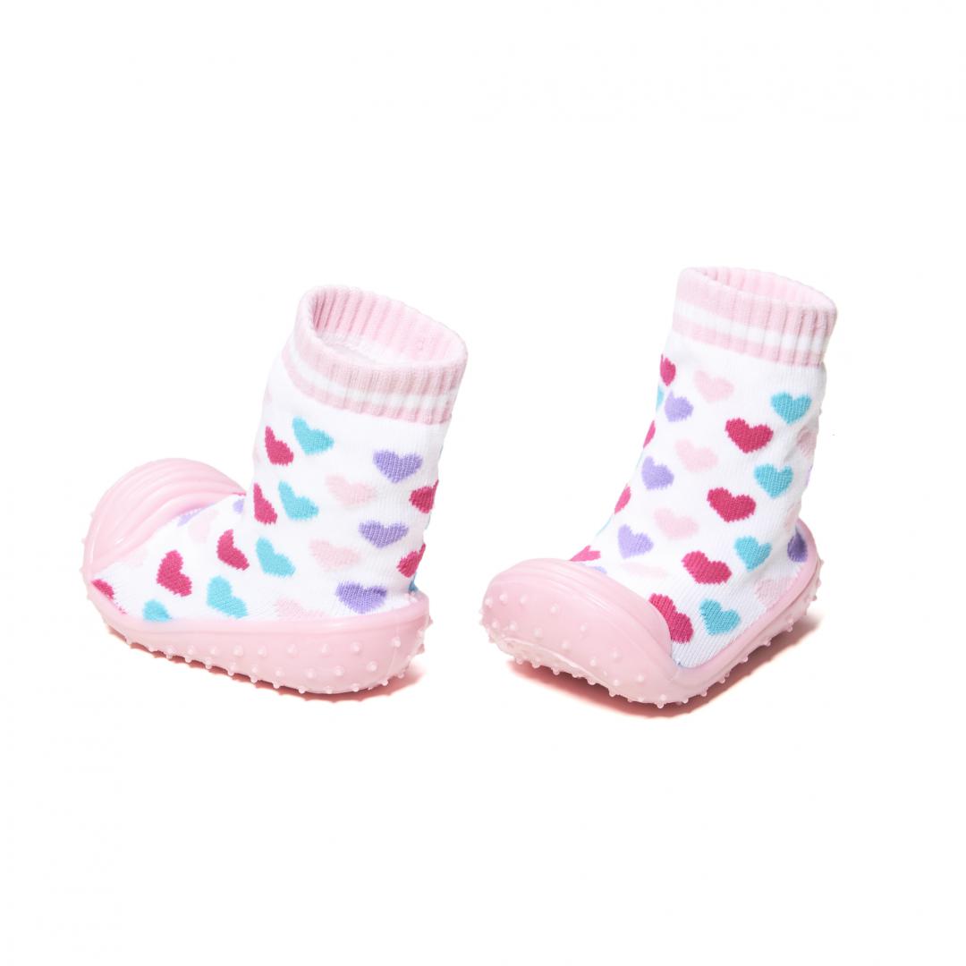 Sosete antider pink hearts,size21,U-Grow