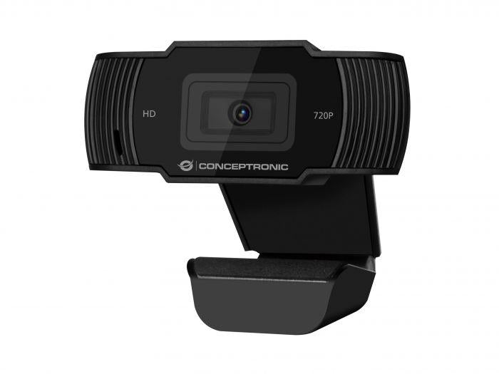 CONCEPTRONIC AMDIS03B 720P HD Webcam with Microphone, 1080P Interpolated, 75 x 33 x 110 mm