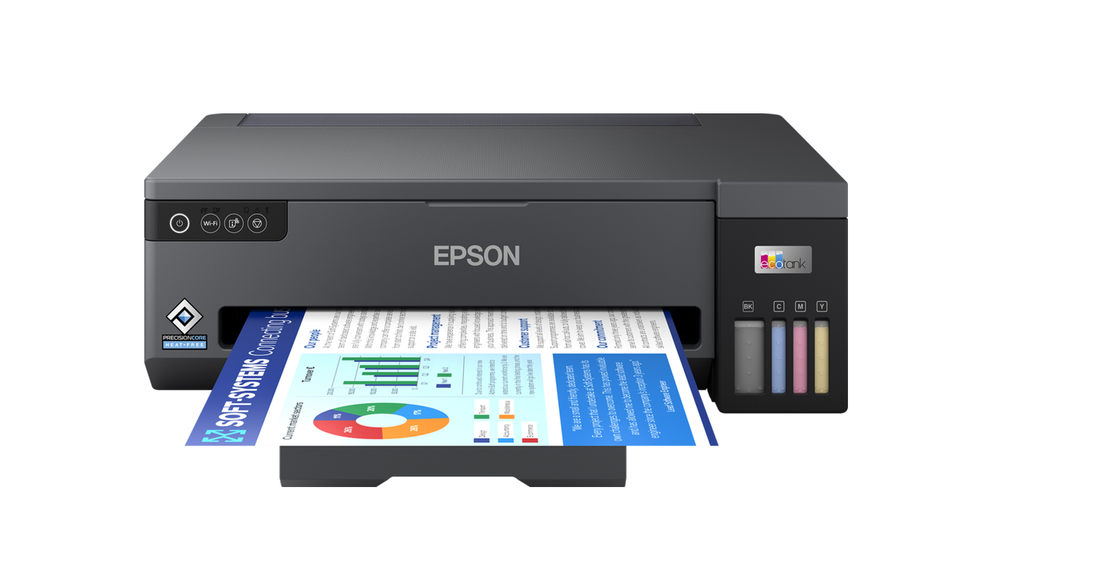 Imprimanta inkjet color CISS Epson L11050, dimensiune A3, viteza max ISO 15ppm alb-negru, 8ppm color, rezolutie 4800 x 1200dpi, alimentare hartie 100 coli,  interfata USB 2.0, WI-FI Direct, consumabile: 103 Ecotank C13T00S14A, C13T00S34A, C13T00S44A, C13T