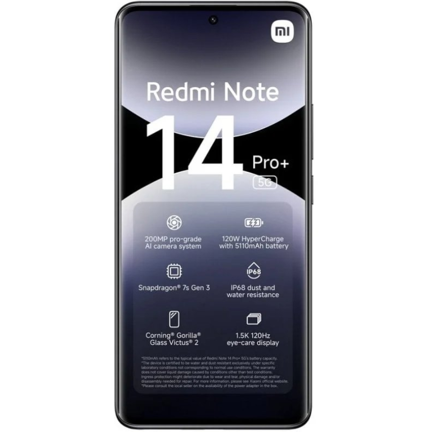Xiaomi Redmi Note 14 Pro+ 12/512GB 5G Bk