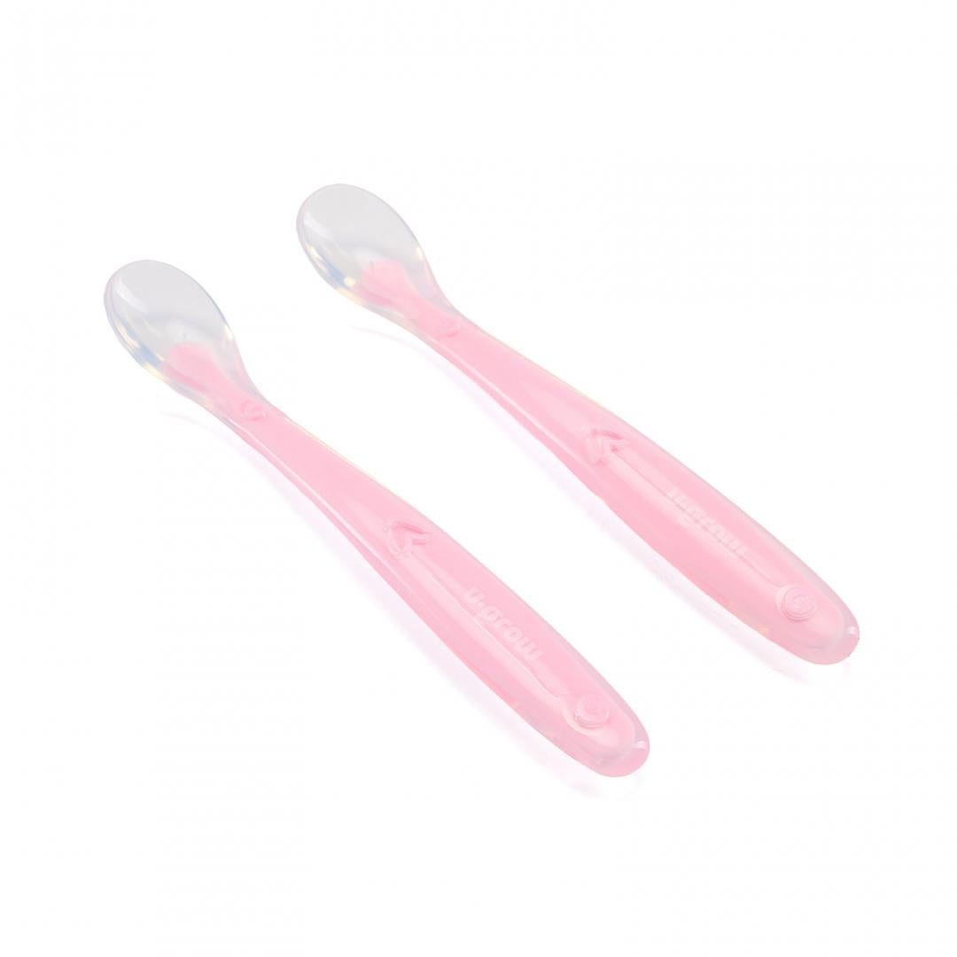 Set 2 lingurite silicon , roz, U-Grow