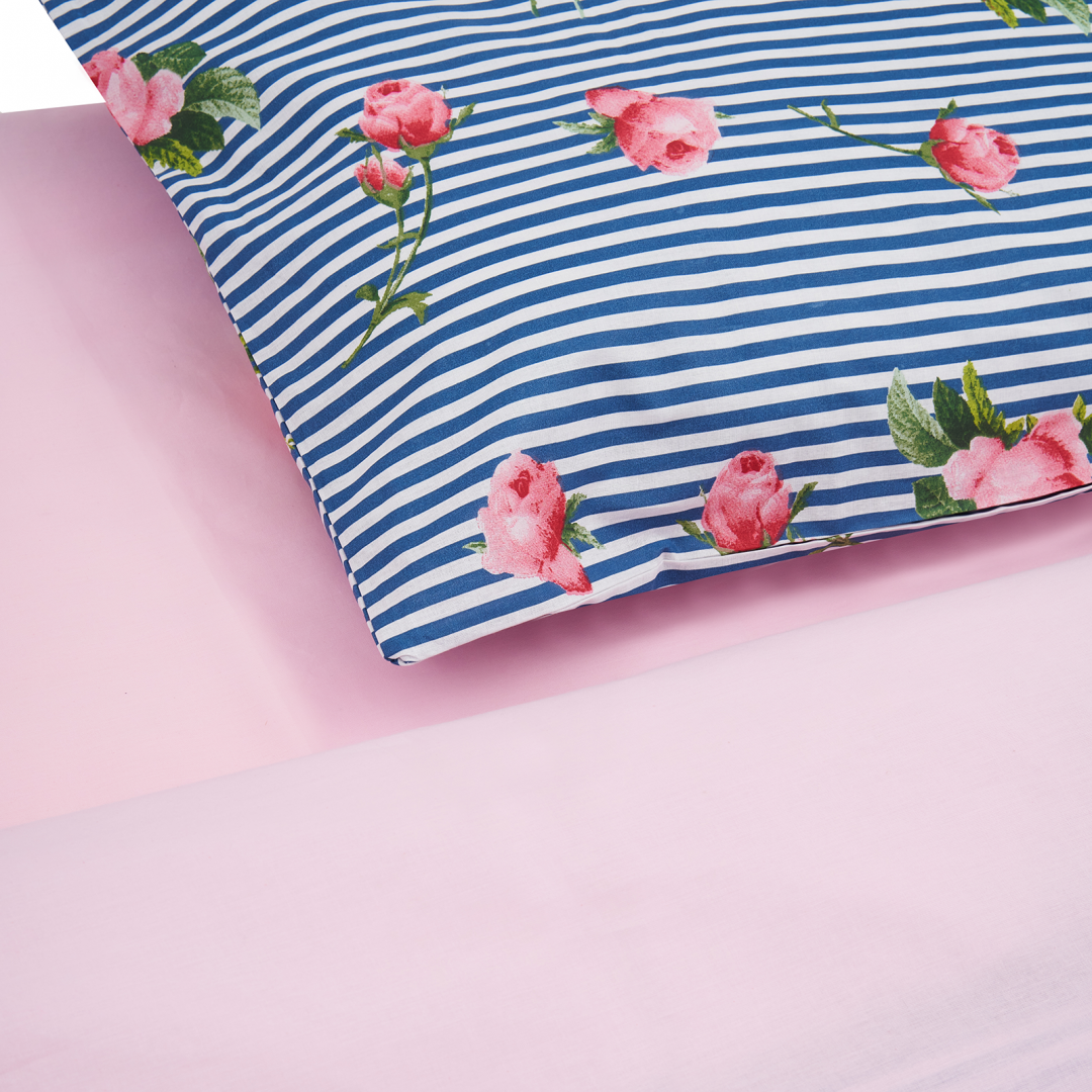 Lenjerie Pat Dbl, 100% Bbc, 132TC, Rose