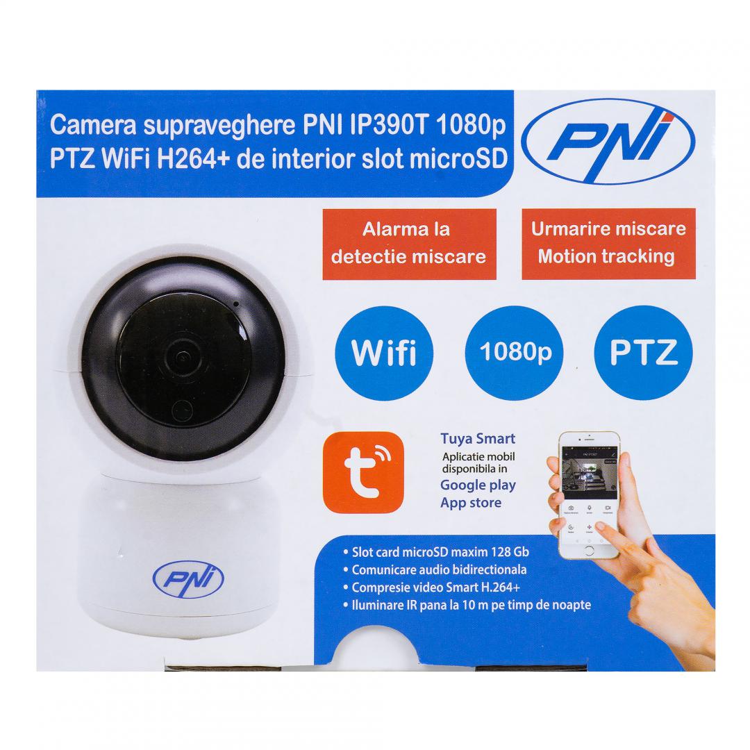 Pni Camera Supraveghere MIP390T (Camera supraveghere video Pni IP390T 1080P cu Ptz WIFI H264+ suporta microSD...)