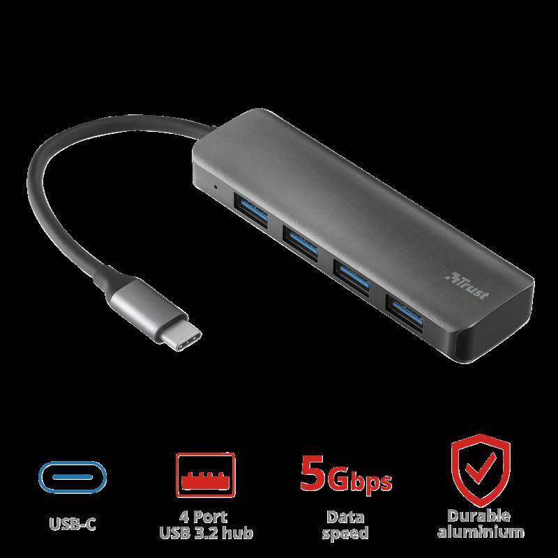 USB Hub Trust Halyx 4xUSB 3.2, alm (Hub USB Trust Halyx)