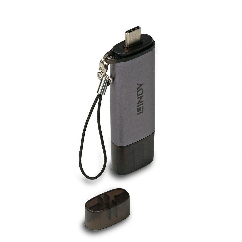 Card Reader Lindy USB 3.2 Type c&a, m/SD (Card Reader Lindy USB 3.2 Type C)