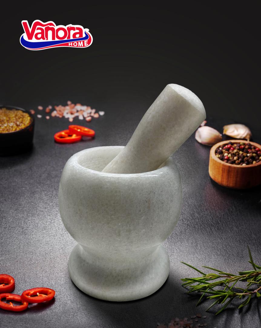Vanora MOJAR CU PISTIL DIN MARMURA, DIA 9.5 CM