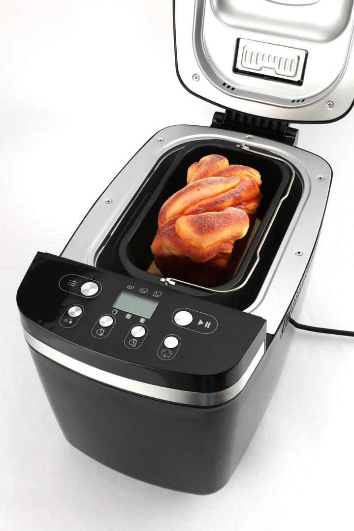 RESIGILAT | MASINA DE PAINE HEINNER HBM-D850BK2P, CONTROL DIGITAL, 2 PALETE, 14 PROGRAME, NIVEL RUMENIRE AJUSTABIL, COMPARTIMENT PENTRU DOZAREA NUCILOR/SEMINTELOR, TIMER 13H, FUNCTIE MENTINERE TEMPERATURA 60 MIN, NEGRU - imagine 5 - RESIGILAT