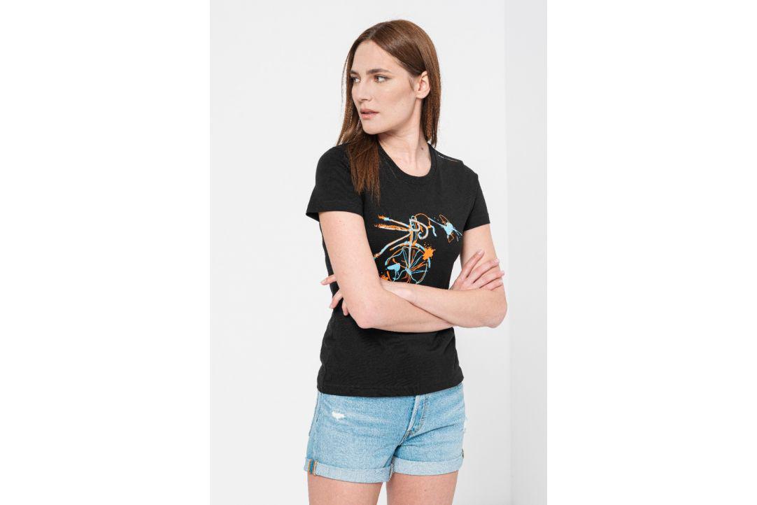 Pegas TSHIRT CASUAL F BICICLETA COLOR BLACK-M