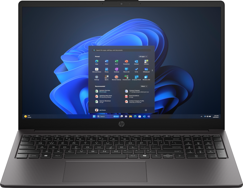 Laptop SMB HP 250R G10, cu procesor Intel Core 7 150U, 15.6'' TN, 16 GB DDR5, 512 GB SSD, Intel Graphics, Windows 11 Pro, 1 an Garantie