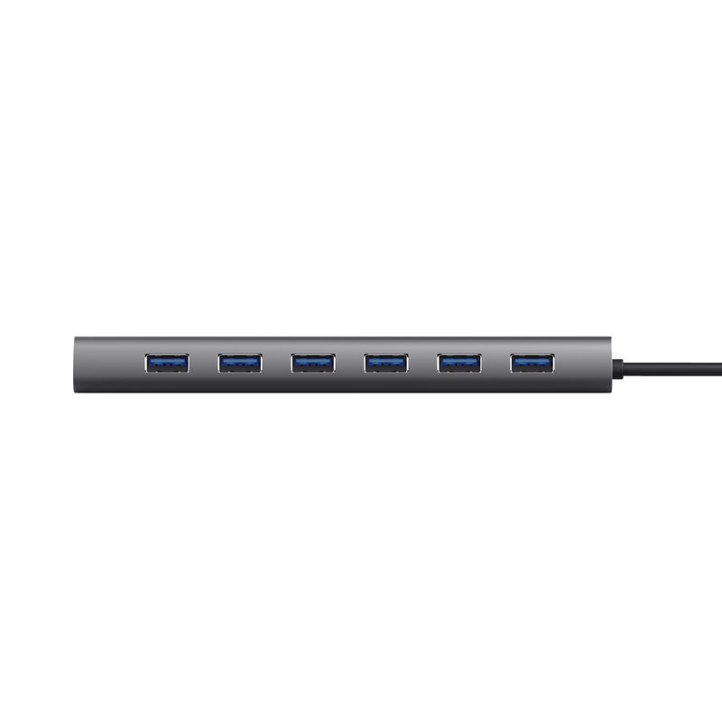 Hub Trust Halyx 7xUSB 3.2 Gen1, gri