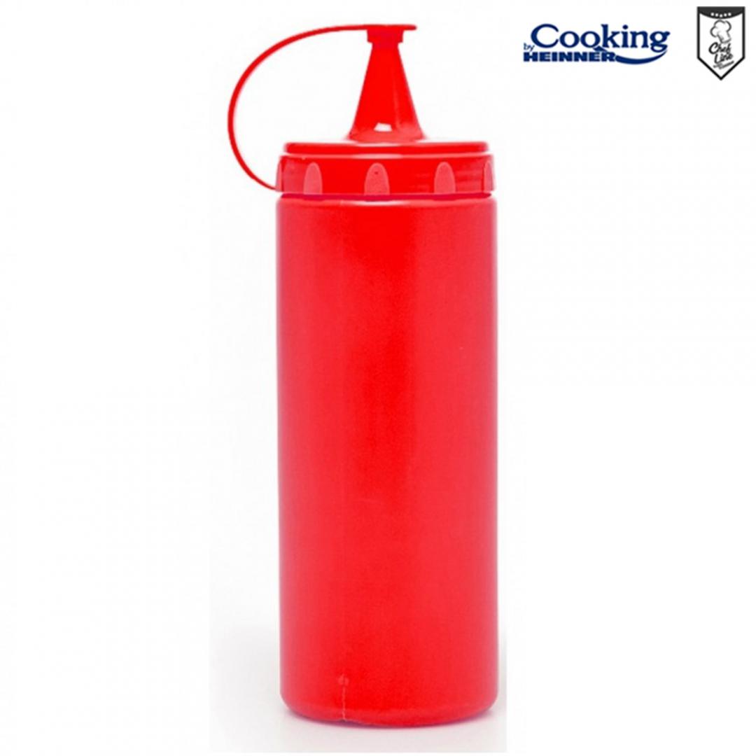 Sticla Dispenser Sosuri 700 Ml, Rosu (sticla Dispenser pentru Sosuri 700 Ml)