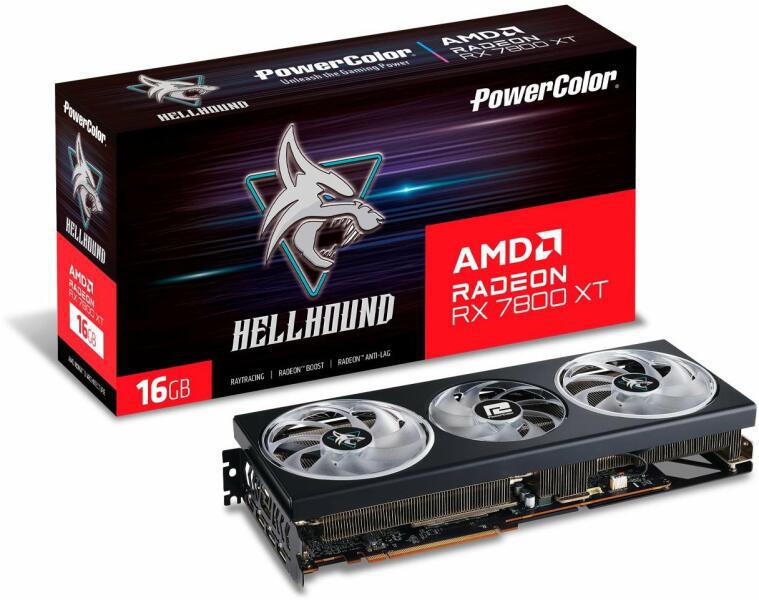 Placa video PowerColor Hellhound Radeon RX 7800 XT, 16GB GDDR6, PCI Express 4.0, 256-bit