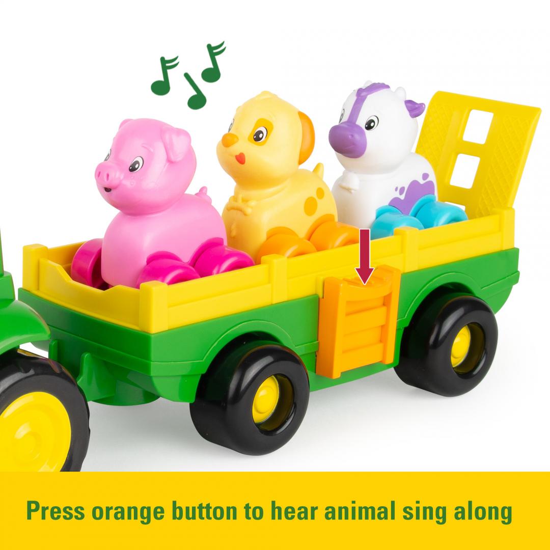 Tomy TRACTORAS CU REMORCA,ANIMALUTE SI SUNETE