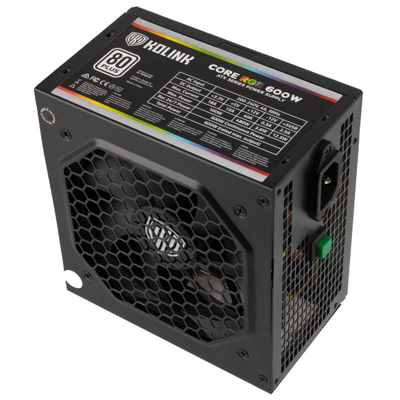 Kolink Core RGB 80 Plus adaptor 600 W (Sursa Kolink Core RGB)