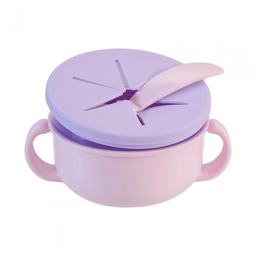 Bol 2 in 1 pentru snackuri, mov, U-Grow