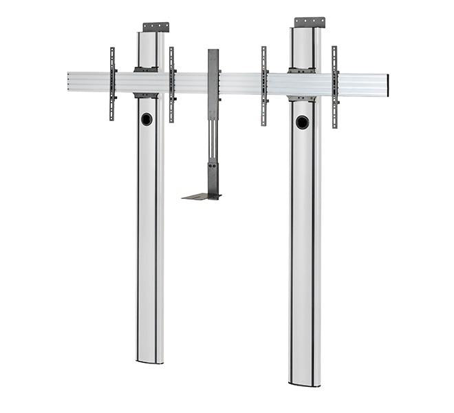 Stand perete dublu B-Tech 56-65" 2m, ng (Stand de podea cu fixare in perete B-Tech)