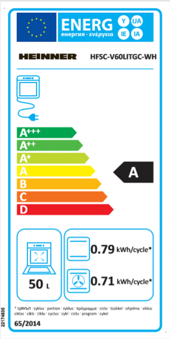 Aragaz Mixt Heinner HFSC-V60LITGC-WH