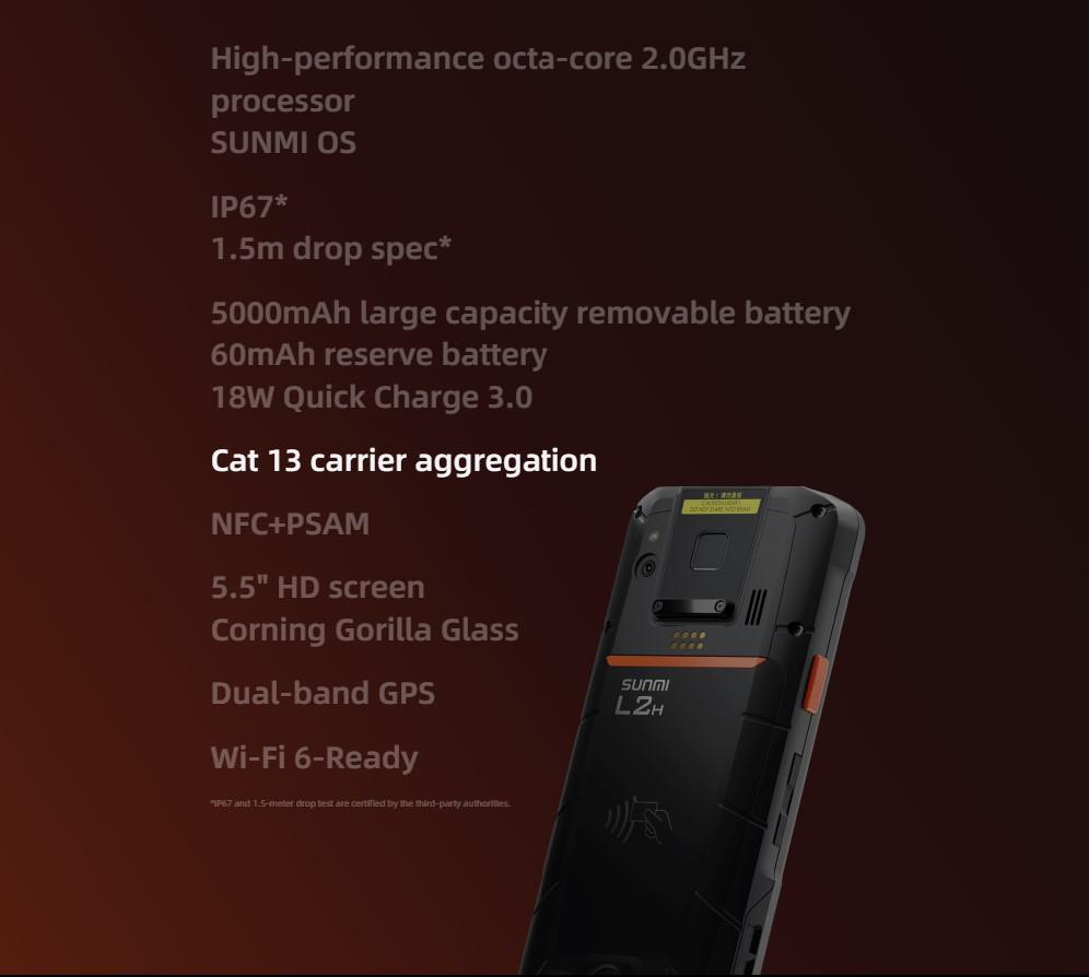 Sunmi T8911 L2H-Handhe.Wireless Terminal (sunmi Mobile T8911 L2H - Handheld Wireless Terminal)