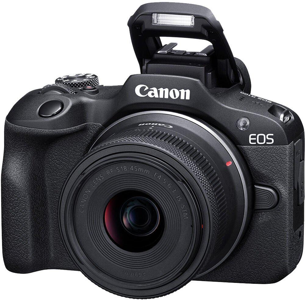Canon Eos R100 + Rfs 18-45 + RF75-300MM (Camera foto Canon Eos R100 Double kit + Obiectiv RF-S 18-45MM F/4.5-6.3 Is Stm...)
