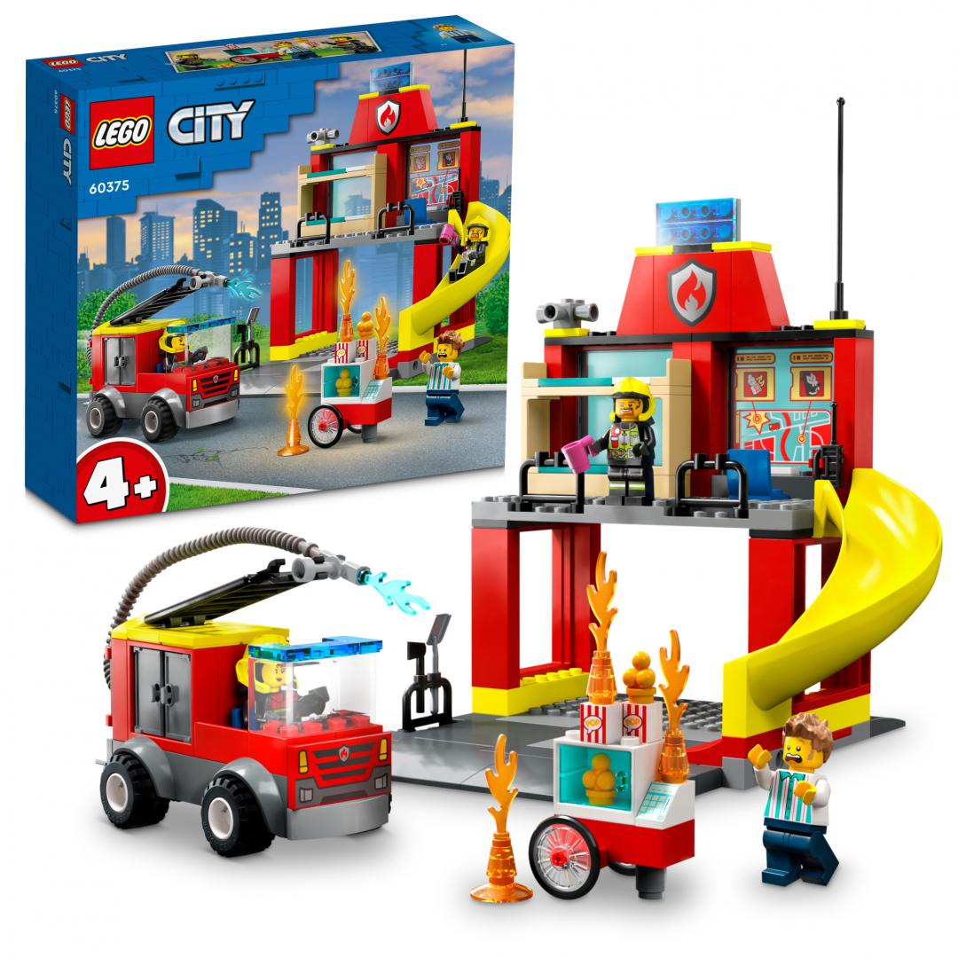 Remiza si Masina de Pompieri, Lego 60375 (60375 Remiza si masina de pompieri)