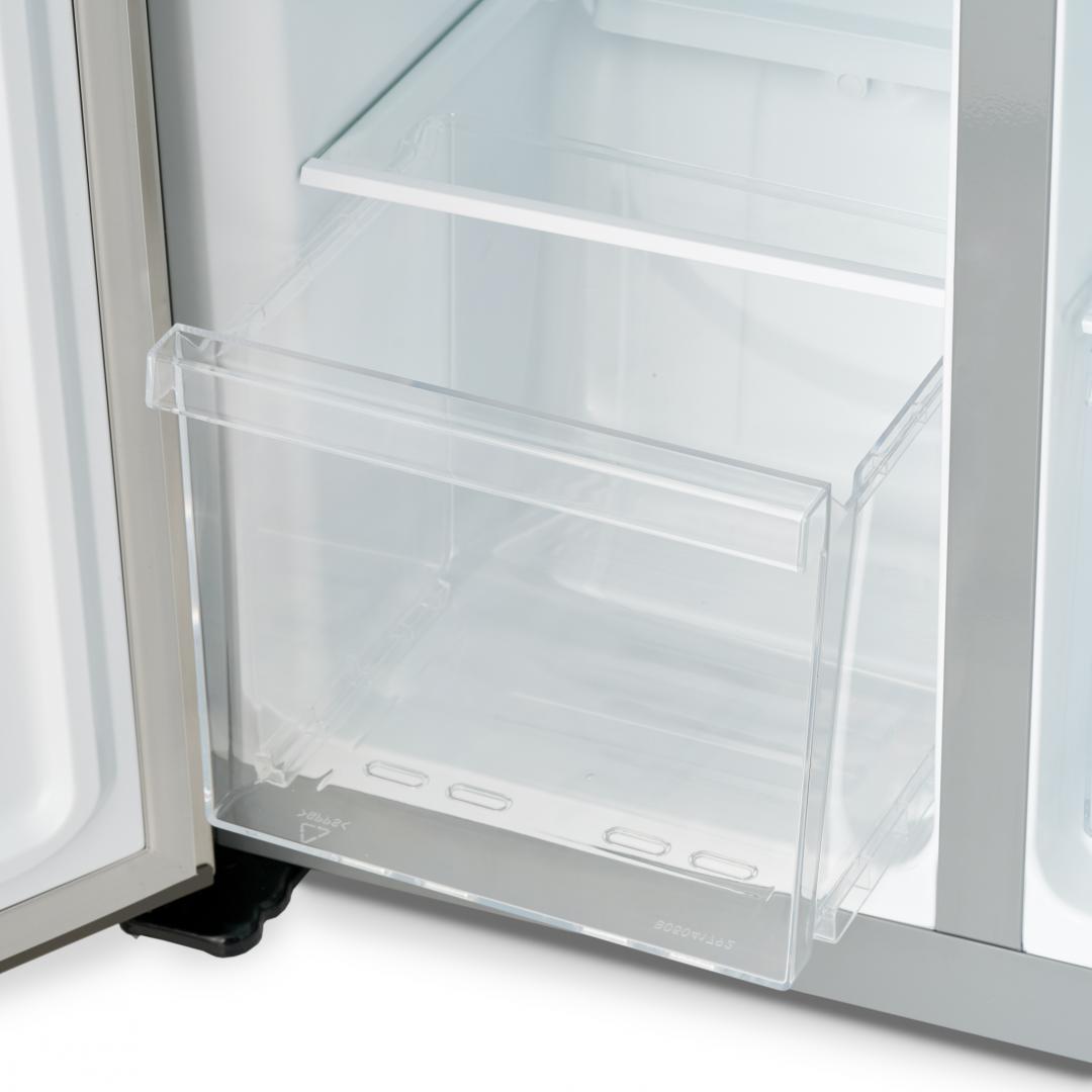 Side by Side HEINNER HSBS-441NFXF+, No Frost, 441 L, Clasa F, Aspect inox