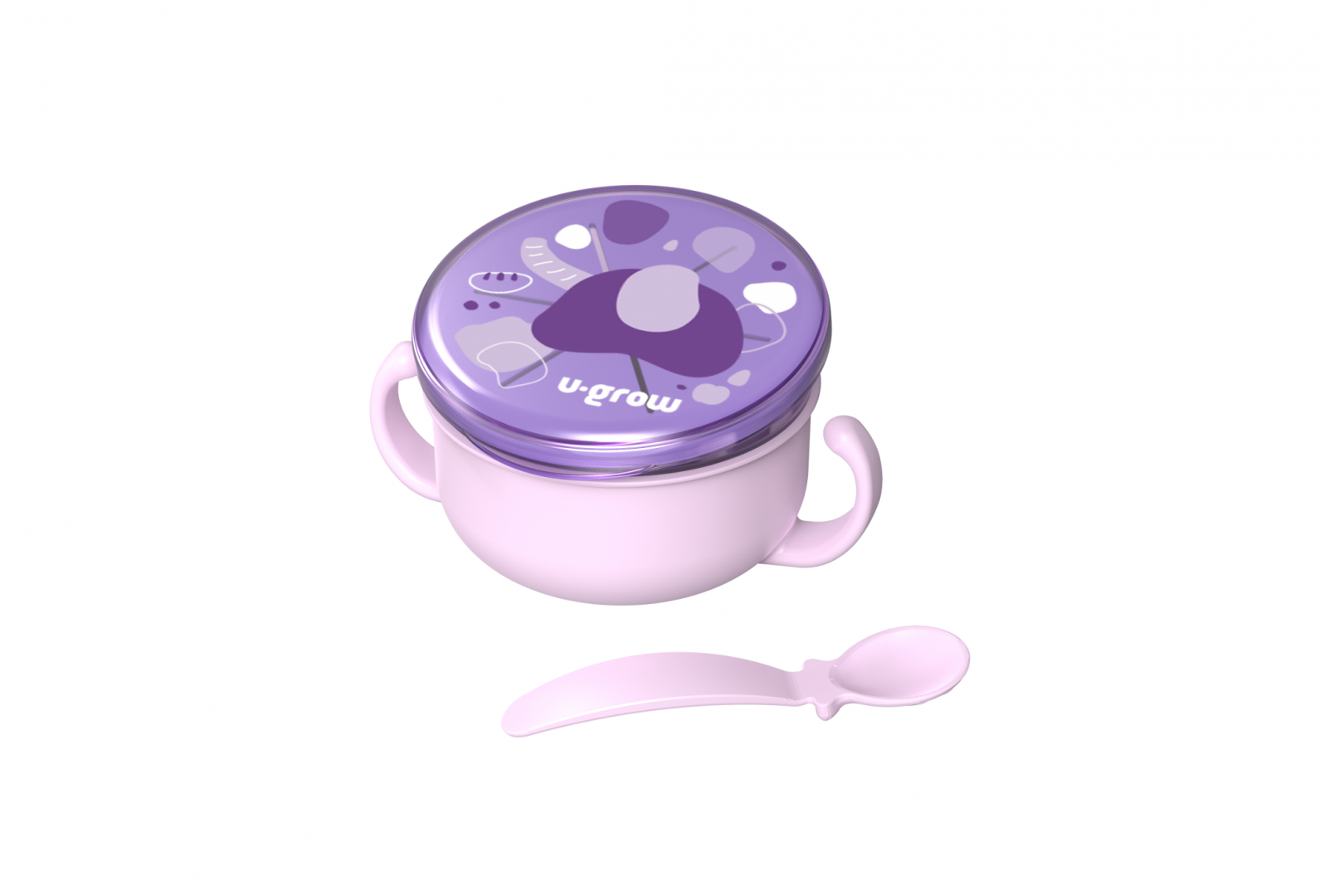 Bol 2 in 1 pentru snackuri, mov, U-Grow