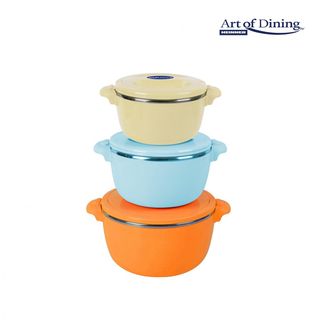 Set 3CASEROLE Termice 2+4+6L,BELLY Orang (set 3 Caserole Termice 2+4+6L)