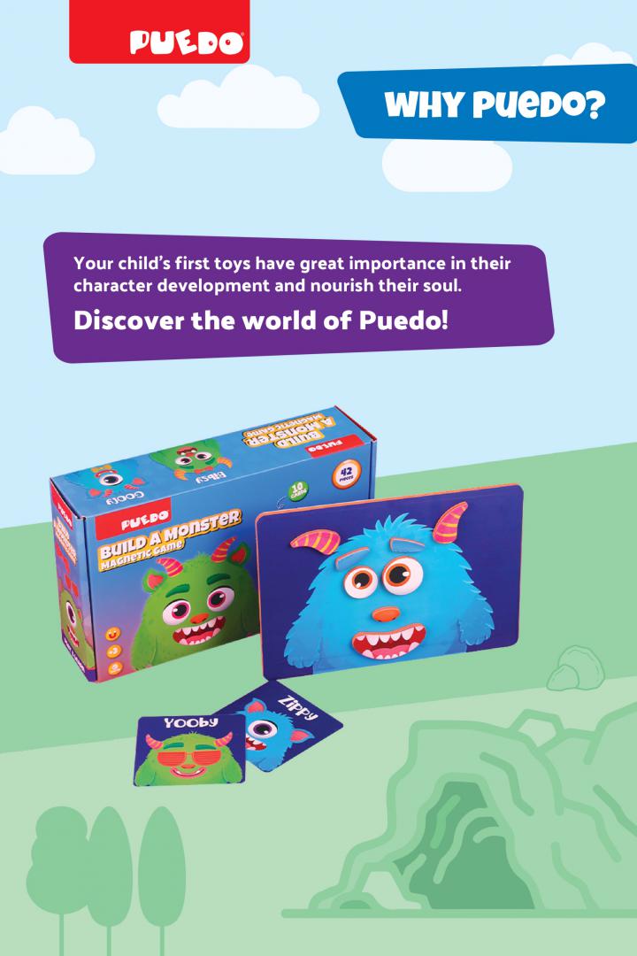 Puedo Toys JOC MAGNETIC-CREEAZA UN MONSTRU