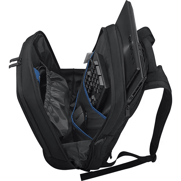 Rucsac laptop gaming Lenovo Armored II 18", Negru, Rezistent la apa, 2 x bretele de umar reglabile, Buzunare aditionale pentru accesorii, Tip inchidere: Fermoar, Material: Poliester, Poliuretan, Material interior: Poliester, Greutate: 1.443kg