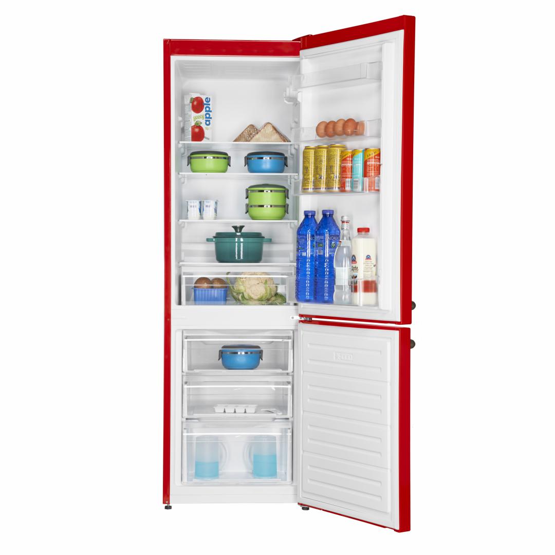 Combina frigorifica FRAM FC-VRL268RDF+, 268 l, Clasa F, Nu, Rosu
