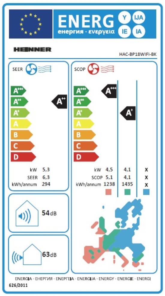 Aer Conditionat Heinner HAC-BP18WIFI-BK (aer Conditionat Heinner Blackpearl HAC-BP18WIFI-BK)