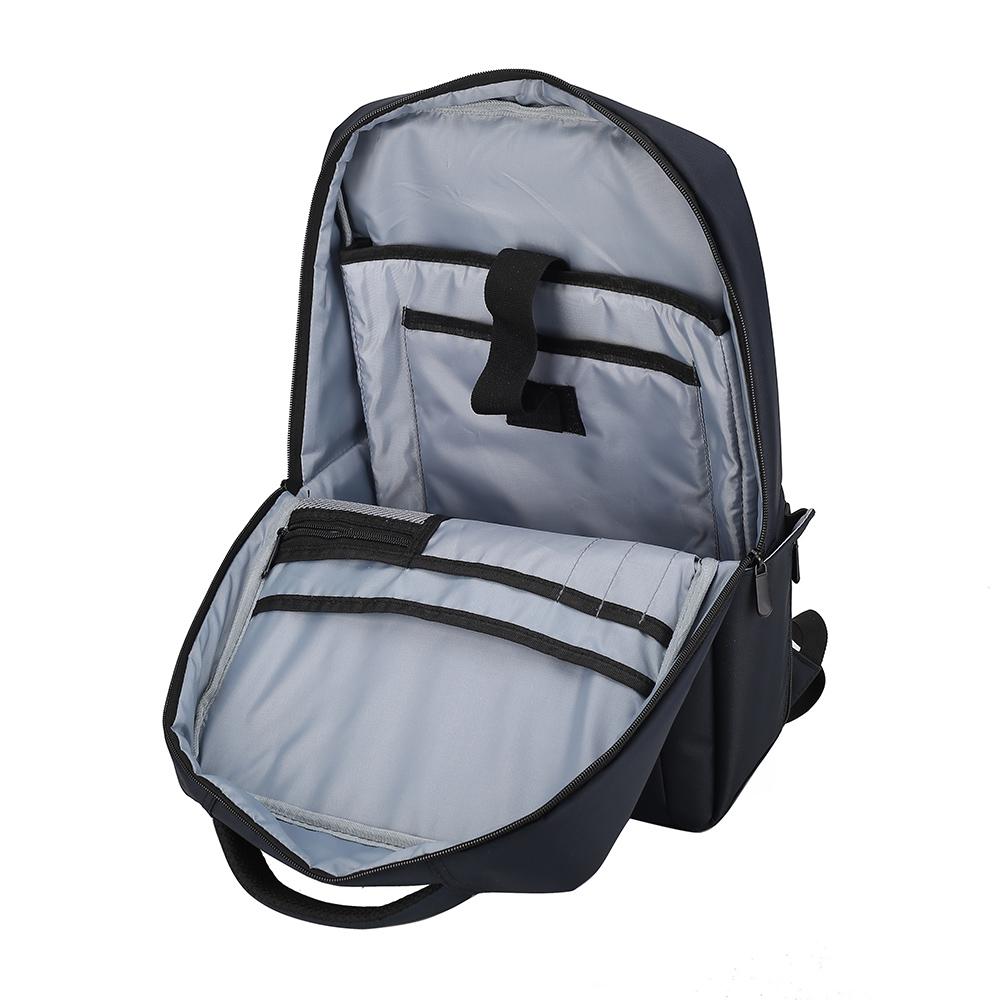 Rucsac Spacer pentru notebook de max. 15.6″, 1 compartiment, buzunar frontal x 2, buzunar lateral x 2, waterproof, poliester, albastru