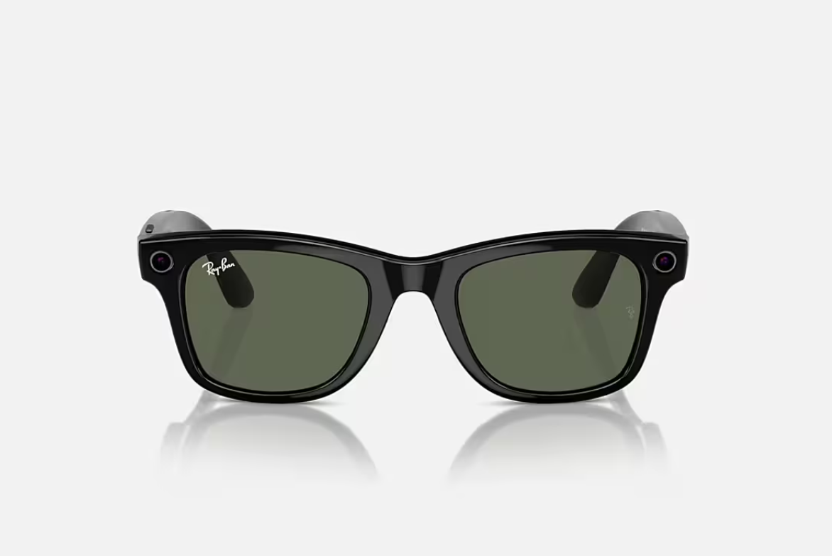 RayBan Meta Wayfarer Shiny Black/green