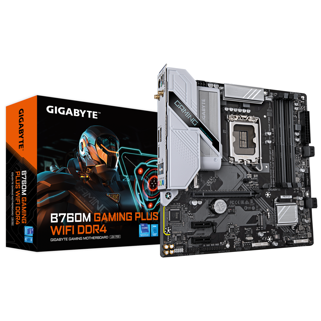 MB Gigabyte B760M Gaming Plus WIFI DDR4 (Placa de baza Gigabyte B760M Gaming Plus WIFI)