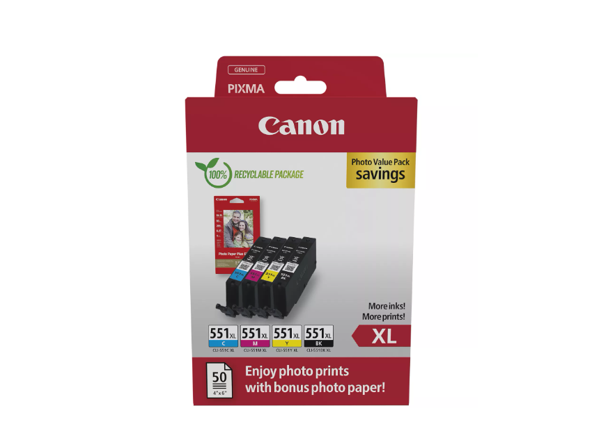 Canon CLI-551XL Photo Value Pack (Cartus Canon CLI-551xl Photo value pack)