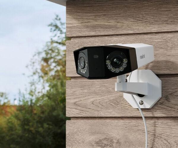 Camera de supraveghere Reolink Duo 2 PoE; DUO SERIES P730 Senzor: 1/2.7"CMOS Rezolutie video: 8 Megapixeli (4608x1728 pixeli) Cadre/secunda: 20 FPS Lentila varifocala: 3.2mm Diafragma: F2.0 Unghi de vizualizare: orizontal: 180°/vertical: 60° Distanta ilum