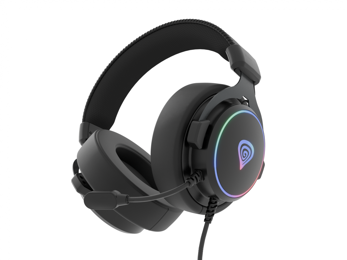 Casti cu fir Genesis Neon 764 negru