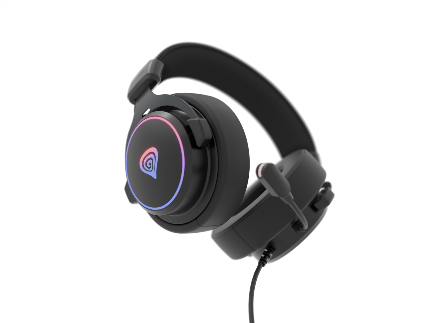 Casti cu fir Genesis Neon 764 negru