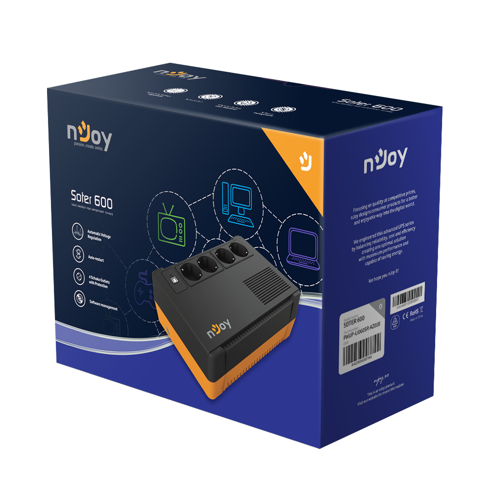 UPS NJOY SOTER 600 4 PRIZE SCHUKO