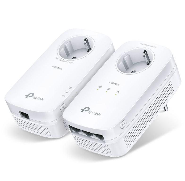 Tpl P-LINE GB 3 Port AV1300 Kit (TP-Link Kit Gigabit Powerline Passthrough cu 3 Porturi AV1300)