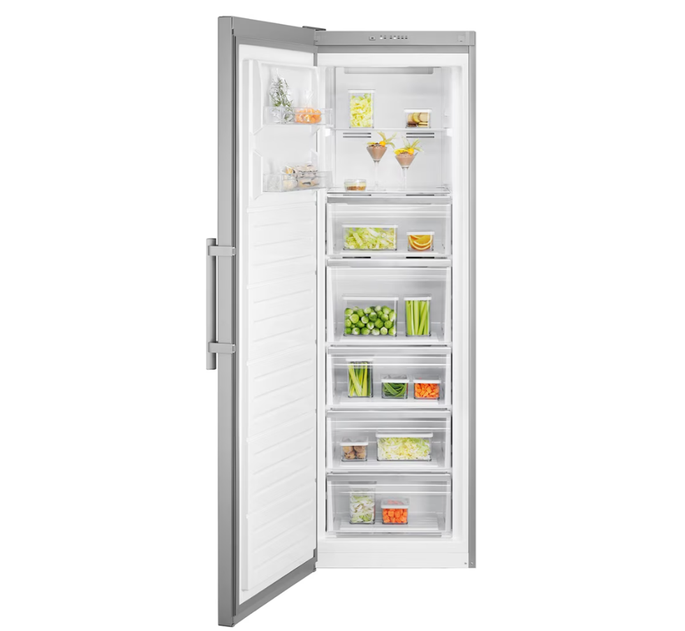 Congelator Electrolux LUS7ME28X, 6 rafturi, 278 l, No Frost, Control electronic, Usa reversibila, Iluminare LED, Clasa E, H 186 cm, Inox antiamprenta