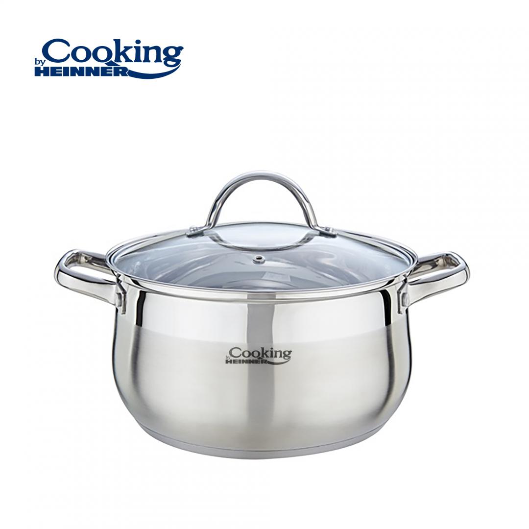 Semioala Inox+capac 24X13.5CM,6.1L,AMIRA (semioala Inox+capac)