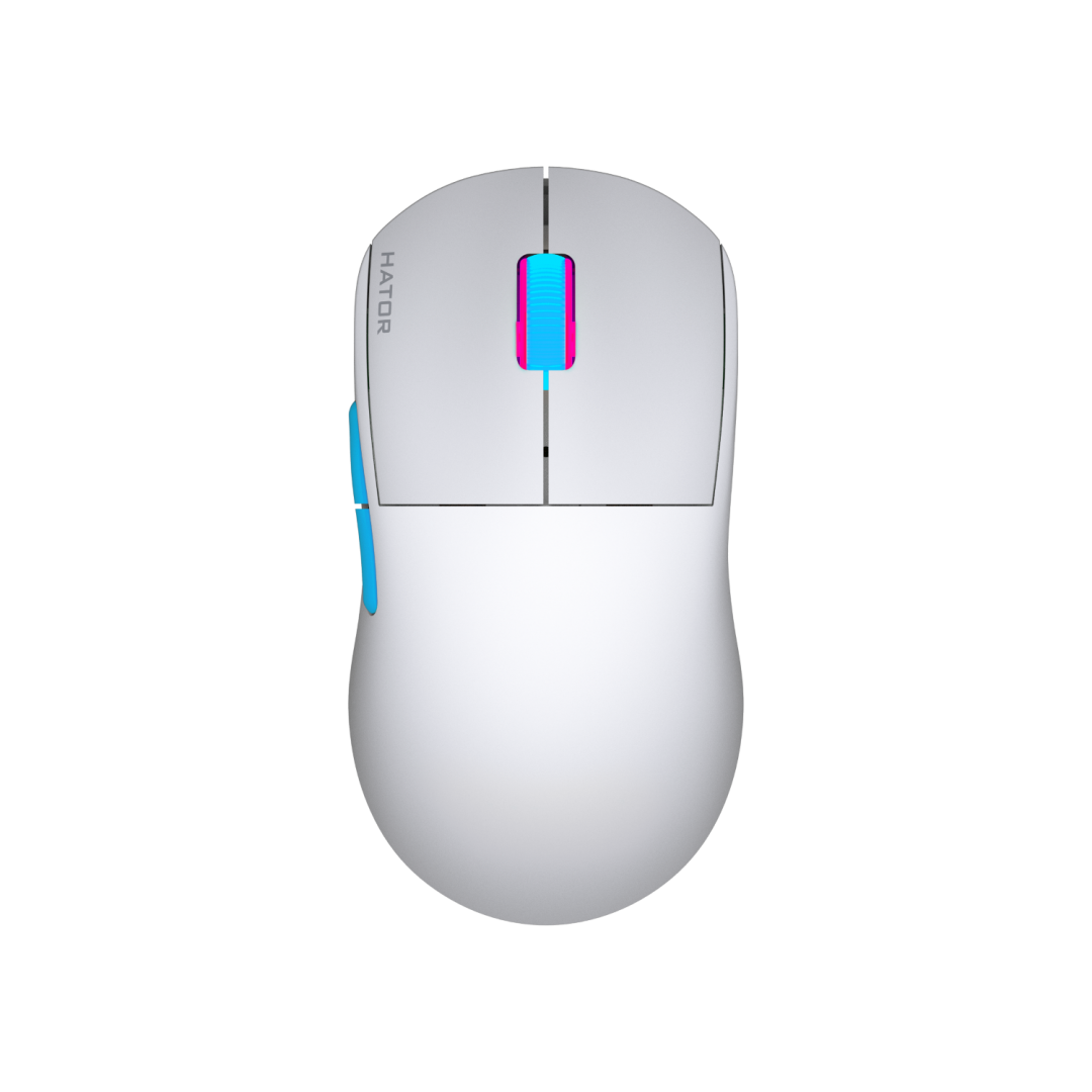 Mouse wireless Hator Quasar 2 Pro, alb-a (Mouse Gaming Wireless Hator Quasar 2 Pro Wireless)