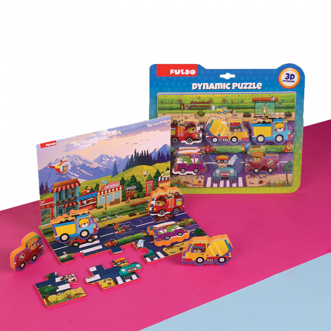 Puedo Toys PUZZLE TRAFIC, 17 PIESE