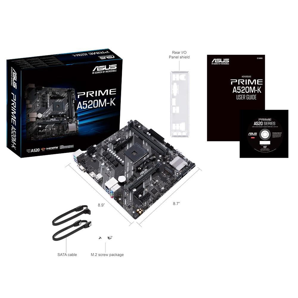 RESIGILAT | Placa de baza Asus PRIME A520M-K, Socket AM4 - imagine 2 - RESIGILAT